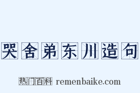 哭舍弟东川造句是什么意思的图片